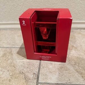 2 Red Stocking Holders